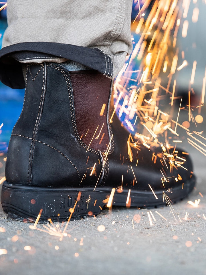 Rossi Boots 303 Endura Non-Safety Elastic Sided Work Boot - Claret