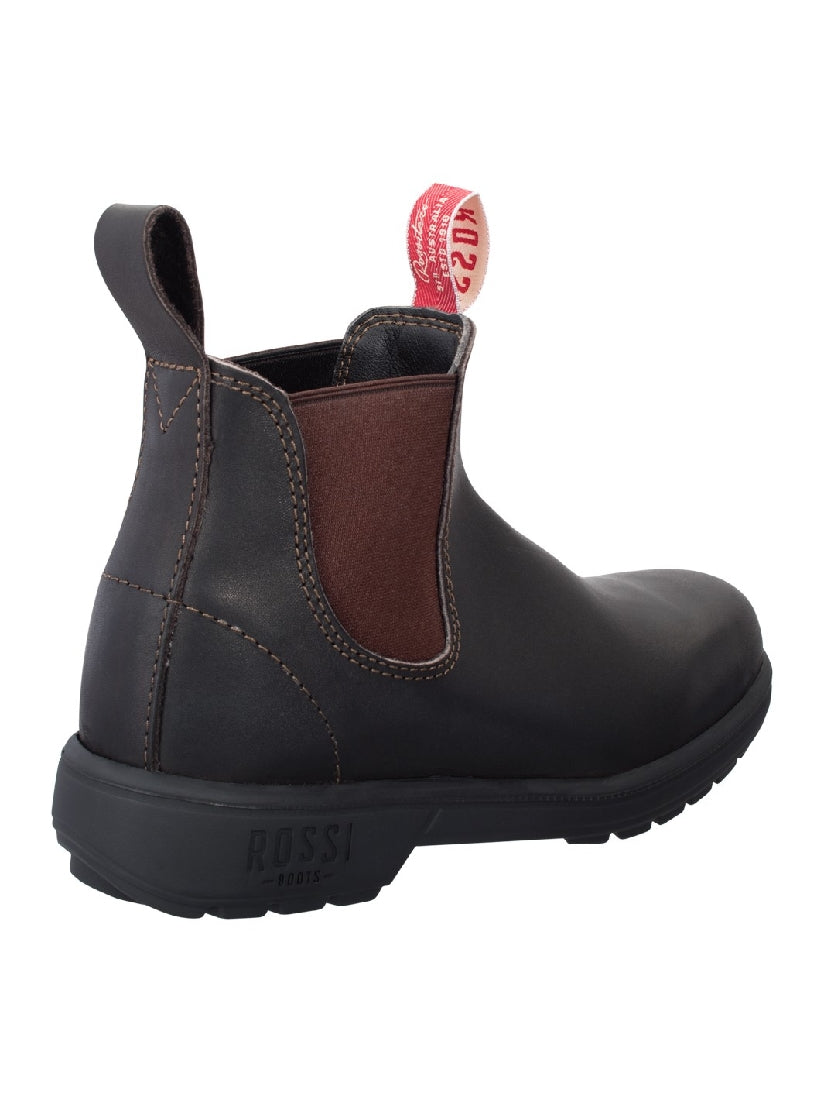 Rossi Boots 303 Endura Non-Safety Elastic Sided Work Boot - Claret