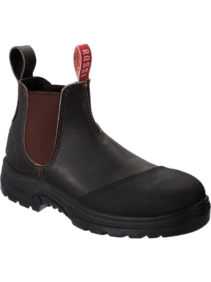 Rossi Boots 795 Hercules Steel Toe Safety Elastic Sided Work Boot - Claret