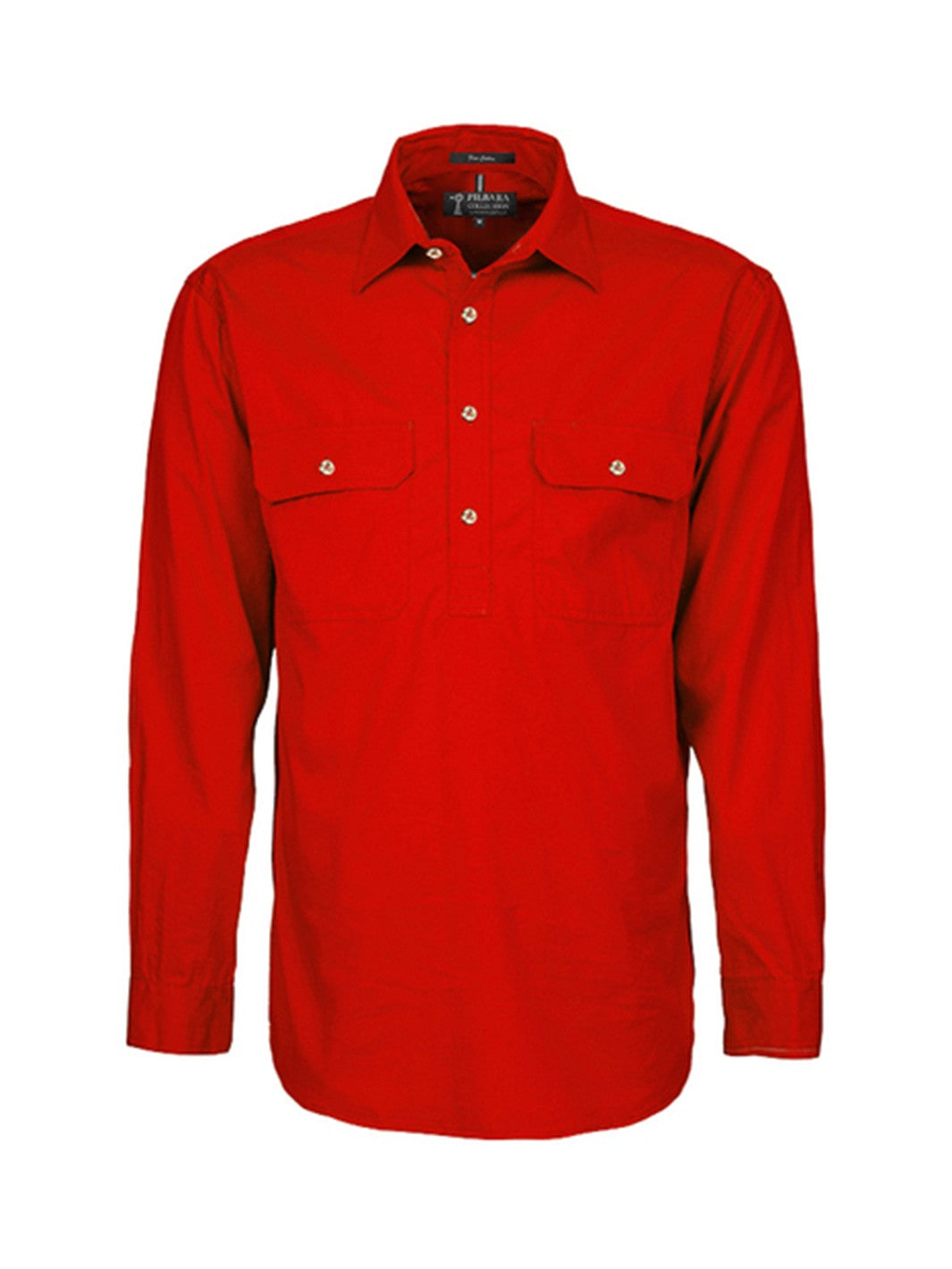 Ritemate Mens Pilbara Closed Front L/s Shirt Rm200cf [clr:azure Sz:6xl]