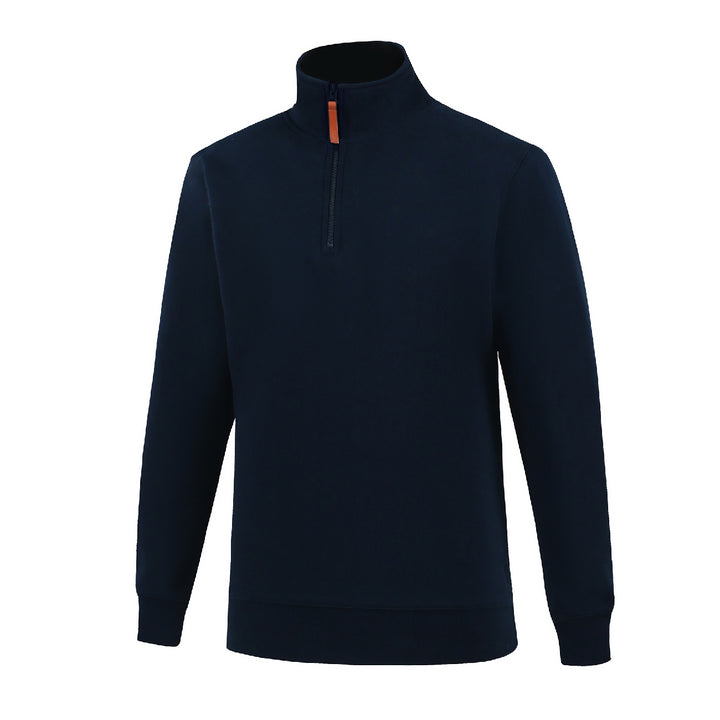 Pilbara Men's Classic Pullover Quarter Zip Rmpc045 [CLR:French Navy SZ:L]