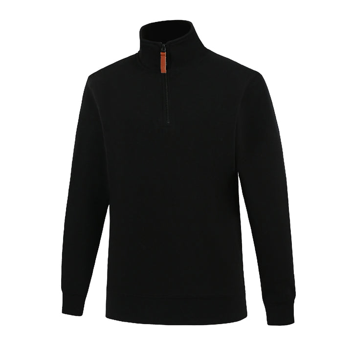 Pilbara Men's Classic Pullover Quarter Zip Rmpc045 [CLR:Black SZ:4XL]