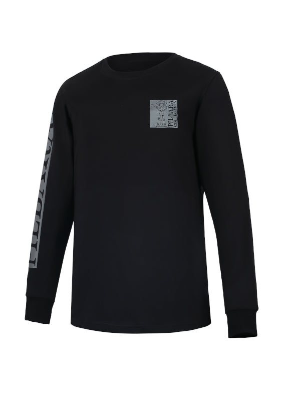 Pilbara Mens Long Sleeve T-shirt Rmpc074 [clr:black Sz:s]