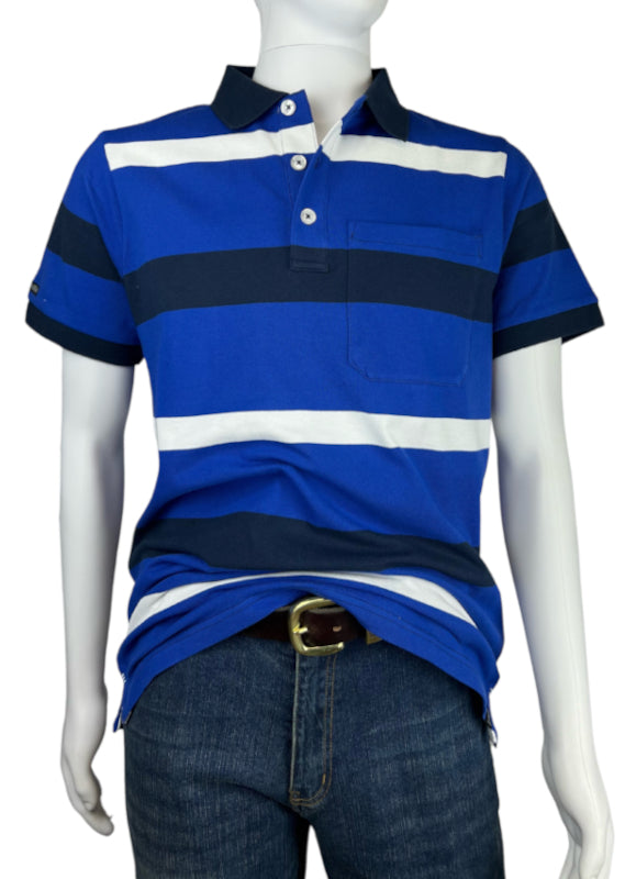 Pilbara Men's Striped Pocket Polo Short Sleeve RMPC098