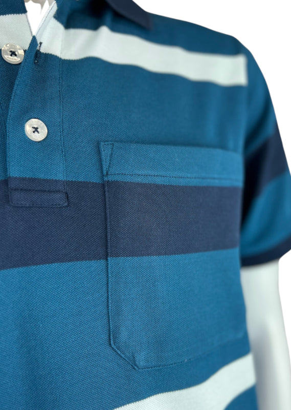 Pilbara Men's Striped Pocket Polo Short Sleeve RMPC098