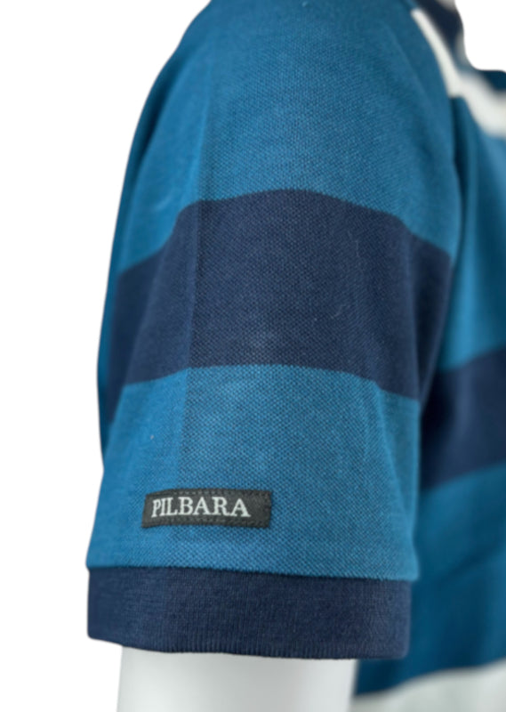 Pilbara Men's Striped Pocket Polo Short Sleeve RMPC098