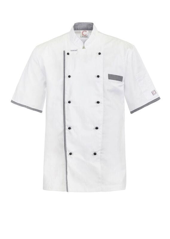 Chefs Craft Executive Chefs Lightweight Vented Jacket w/Checked Detail CJ042