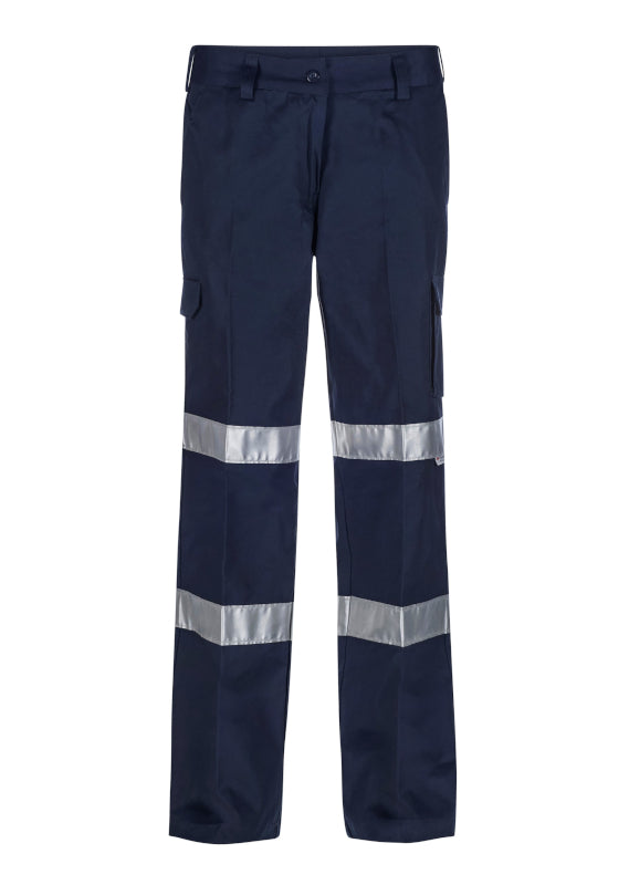 Workcraft Ladies Cargo Trouser/ Csr Tape Navy 24 [CLR:Navy SZ:24]