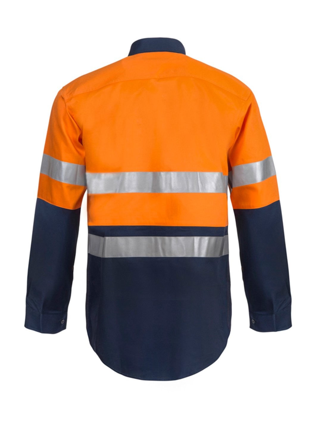 Workcraft Two Tone L/s Shirt Ind Tape [clr:navy/orange Sz:5xl]