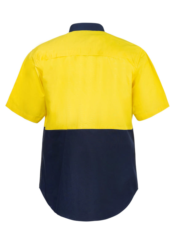 Work Craft Hi Vis Two Tone Lightweight Cotton Drill Shirt WS4248