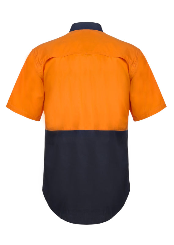 Work Craft Hi Vis Two Tone Lightweight Cotton Drill Shirt WS4248