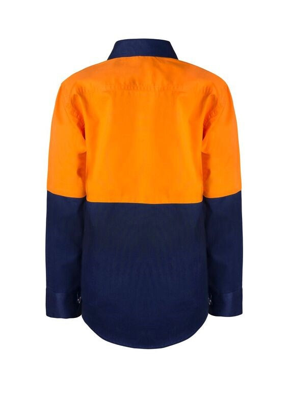 Work Craft Kids Hi-Vis Shirt L/Sleeve WSK127