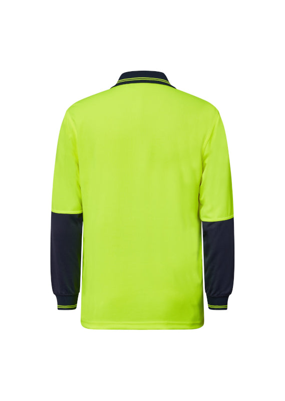 Workcraft Hi Vis Long Sleeve Polo With Pocket Wsp202 [clr:navy/orange Sz:xs]