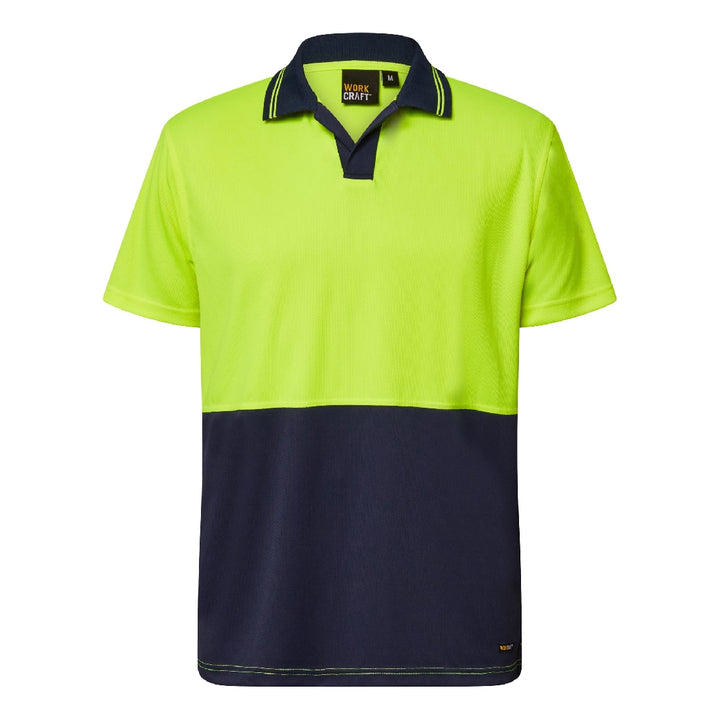 WORKCRAFT HI VI TWO TONE SS LAUNDRY POLO WSP205