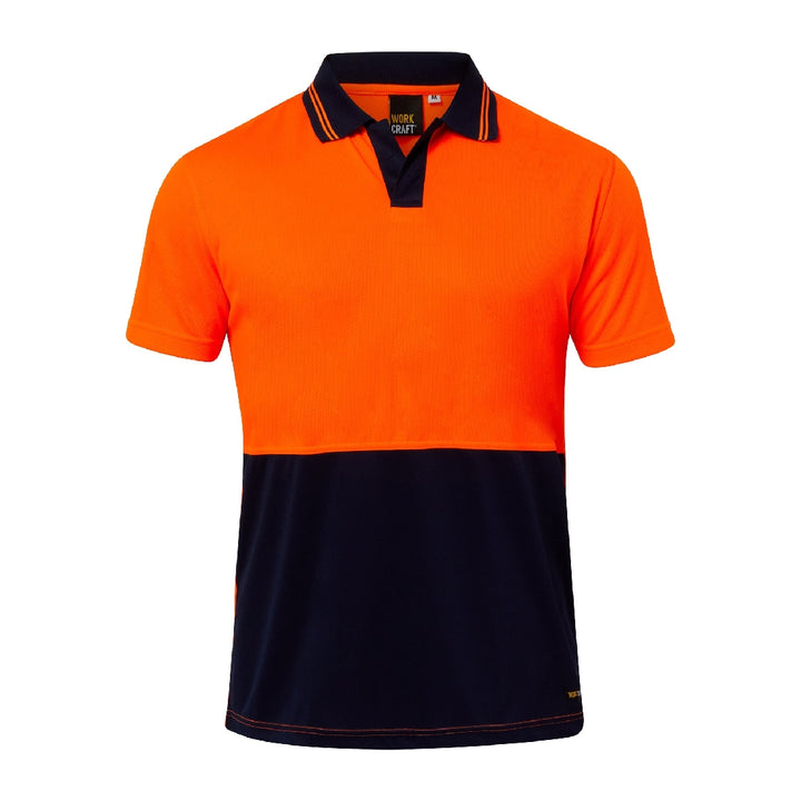 WORKCRAFT HI VI TWO TONE SS LAUNDRY POLO WSP205