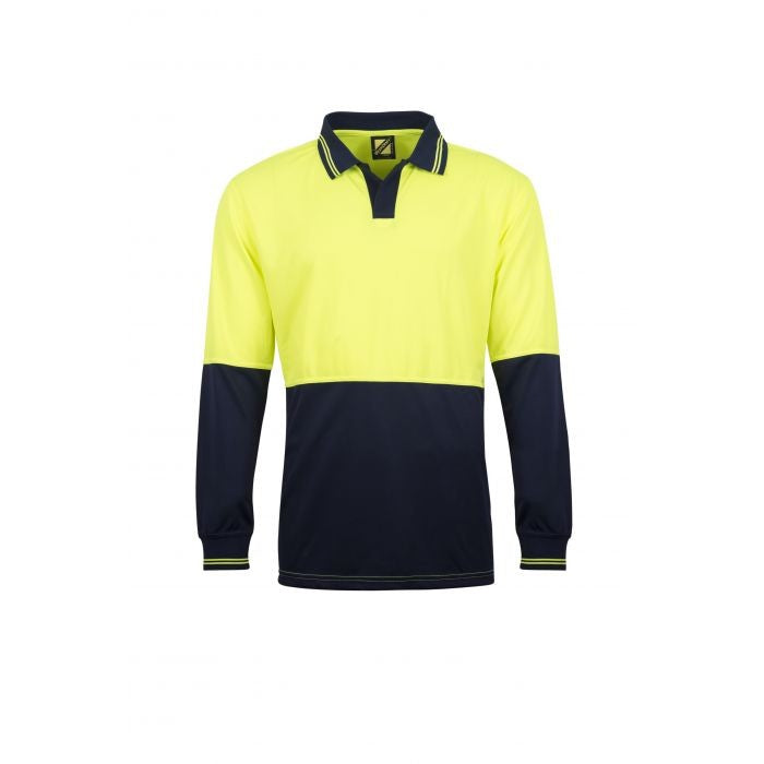 WORKCRAFT HI VI TWO TONE LS LAUNDRY POLO WSP206