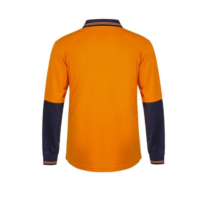 WORKCRAFT HI VI TWO TONE LS LAUNDRY POLO WSP206