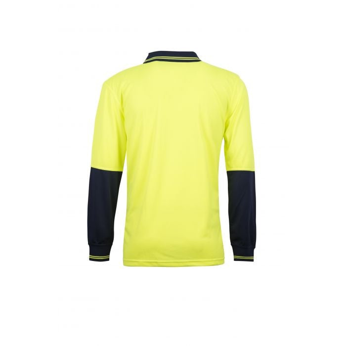 WORKCRAFT HI VI TWO TONE LS LAUNDRY POLO WSP206