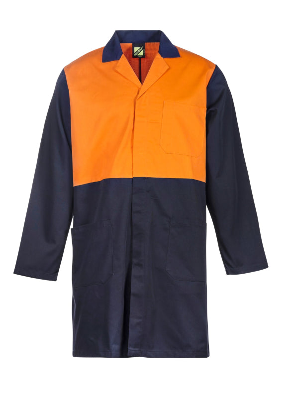WORKCRAFT TWO TONE DUSTCOAT UNIGAB NAVY / ORANGE