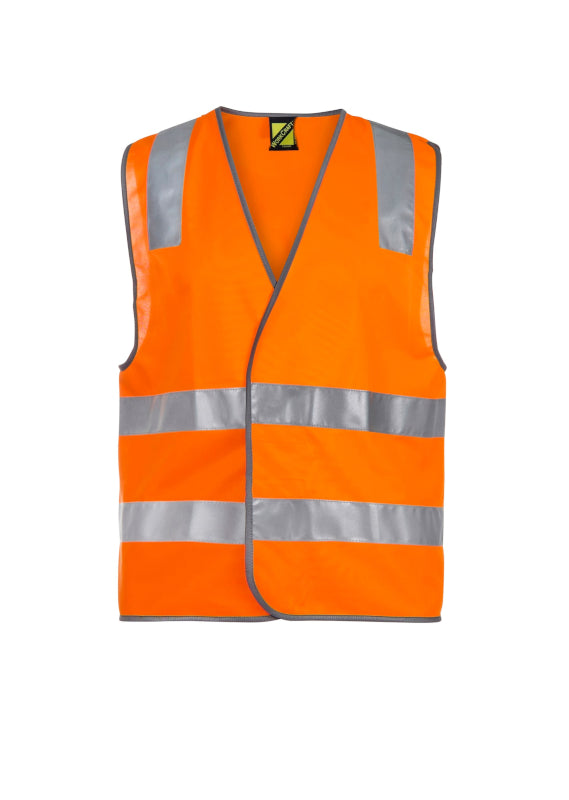 Work Craft Adult Hi Vis CRS Taped Vest WV7001 [CLR:Orange SZ:XS]