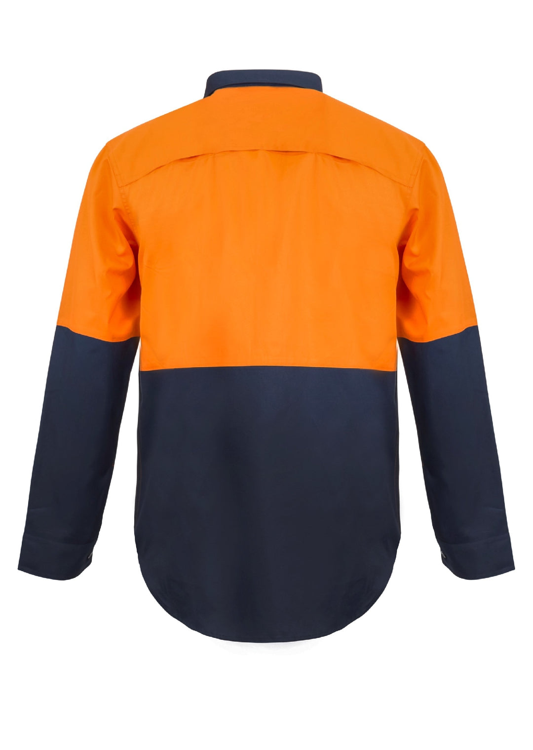 Workcraft Hi Vis Two Tone Lightweight Vented Shirt Ls Ws4255 [clr:navy/yellow Sz:8xl]