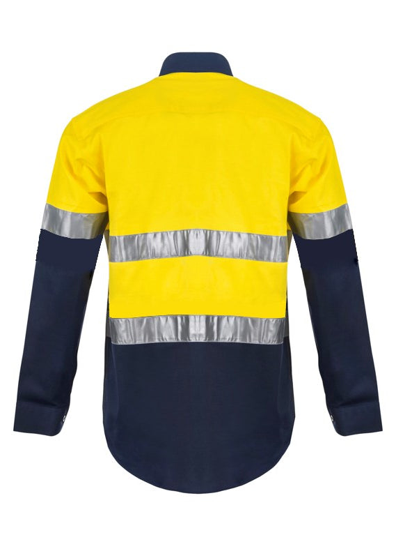 WorkCraft Hi Vis Taped Two Tone Shirt w/ Semi Gusset WS6032