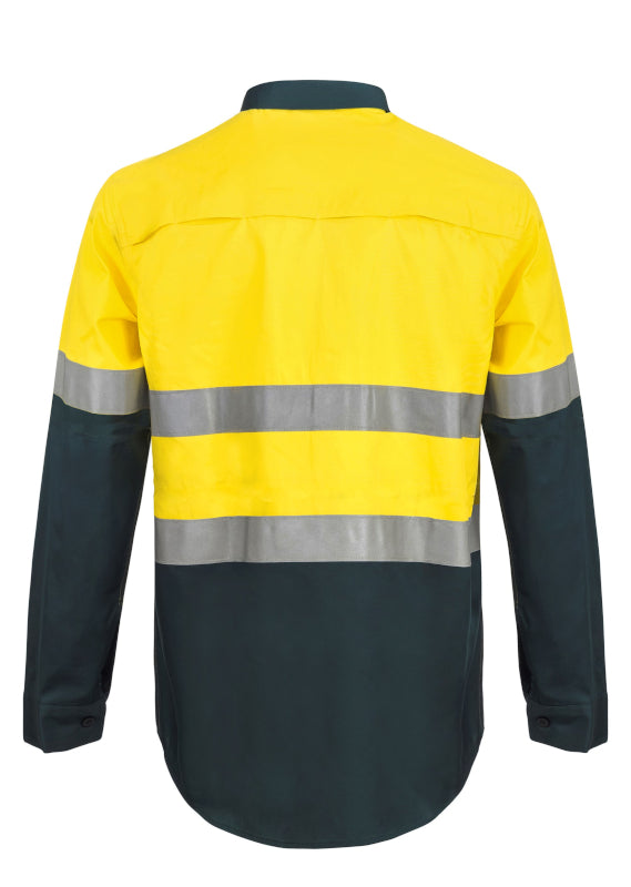 WorkCraft Hi Vis Taped Two Tone Shirt w/ Semi Gusset WS6032