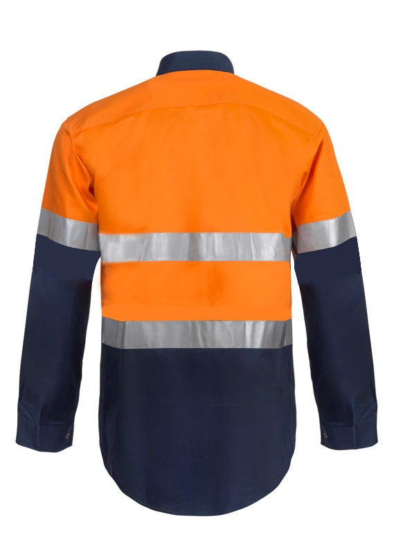 WorkCraft Hi Vis Taped Two Tone Shirt w/ Semi Gusset WS6032