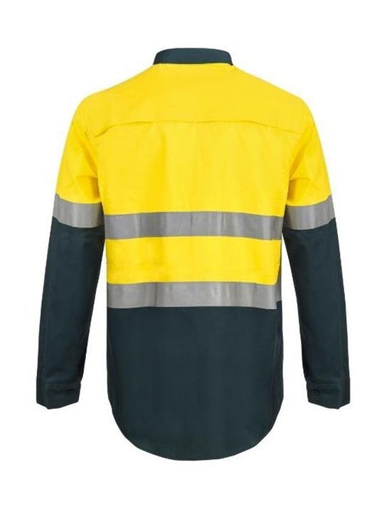 WorkCraft Hi Vis Taped Two Tone Shirt w/ Semi Gusset WS6032