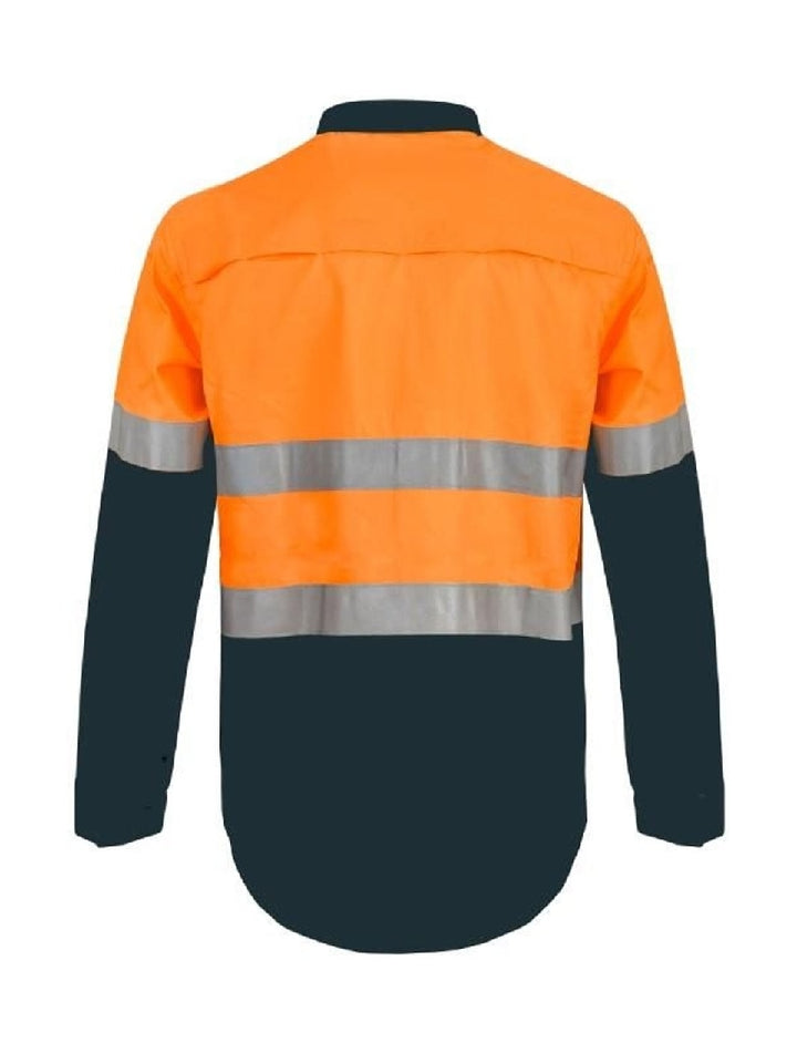 WorkCraft Hi Vis Taped Two Tone Shirt w/ Semi Gusset WS6032