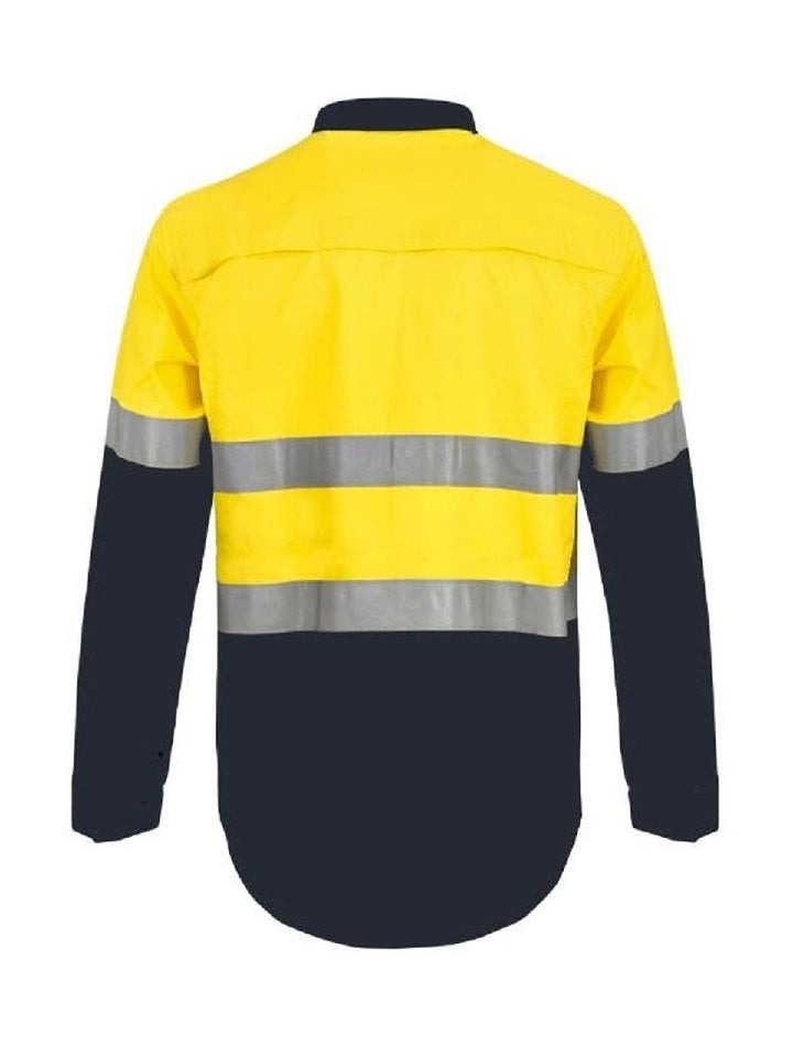 WorkCraft Hi Vis Taped Two Tone Shirt w/ Semi Gusset WS6032