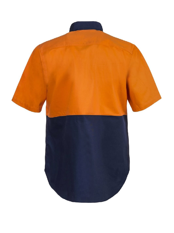 WORKCRAFT TWO TONE SHORT SLEEVE SHIRT WS3023