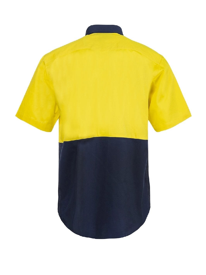 WORKCRAFT TWO TONE SHORT SLEEVE SHIRT WS3023