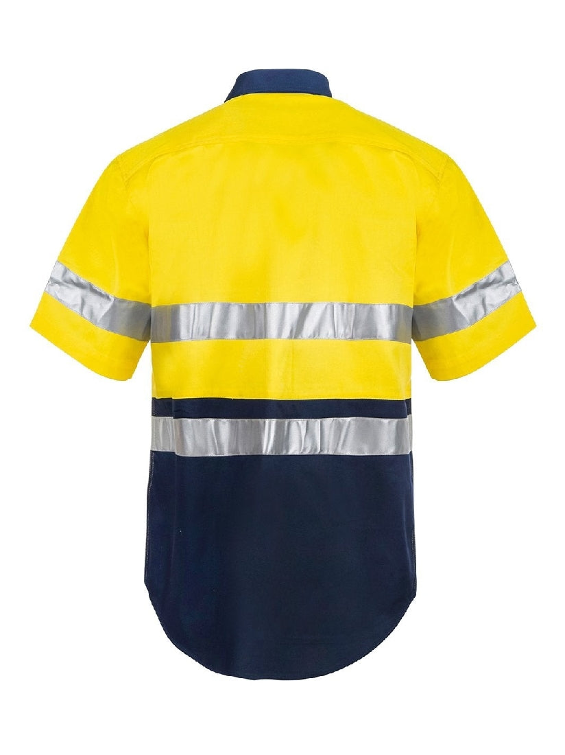 WORKCRAFT TWO TONE S/S SHIRT W CSR TAPE