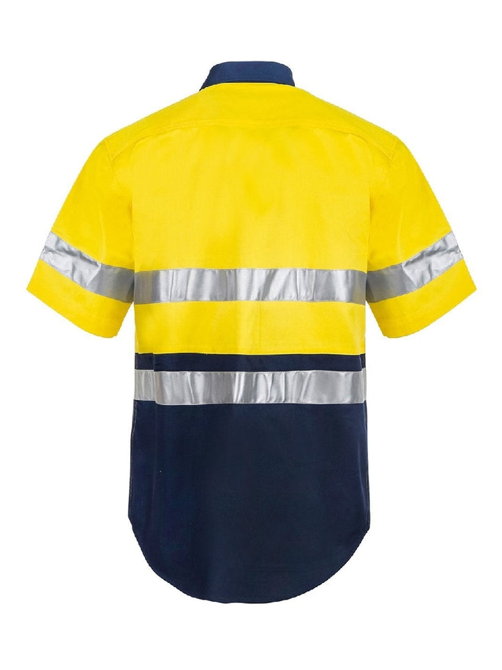 WORKCRAFT TWO TONE S/S SHIRT W CSR TAPE