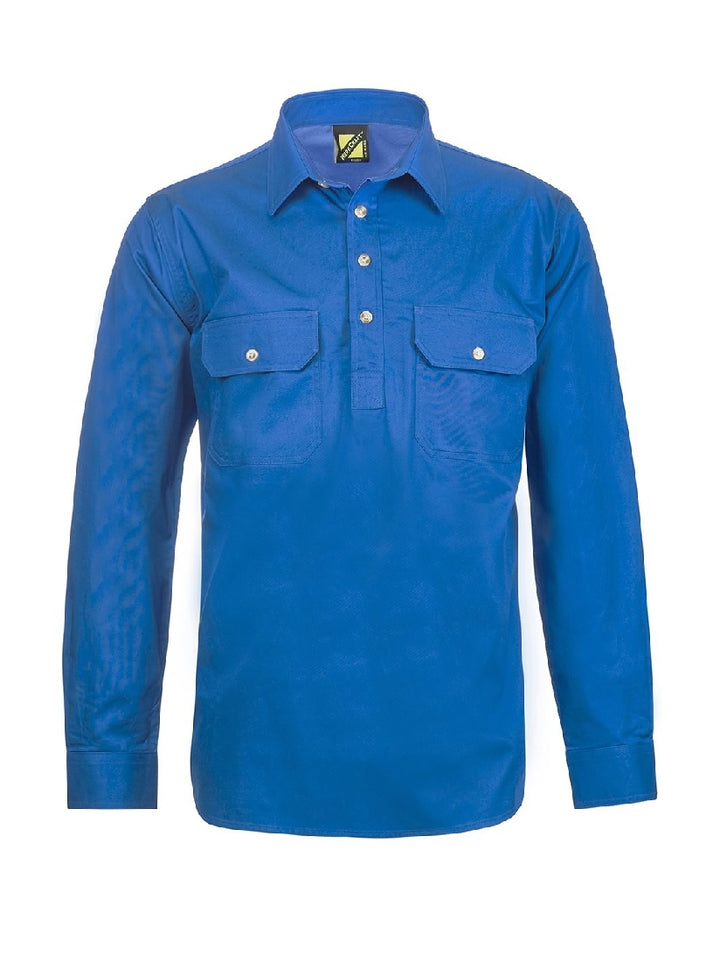 Workcraft Lightweight Closed Front Cotton Drill Shirt LS WS3029