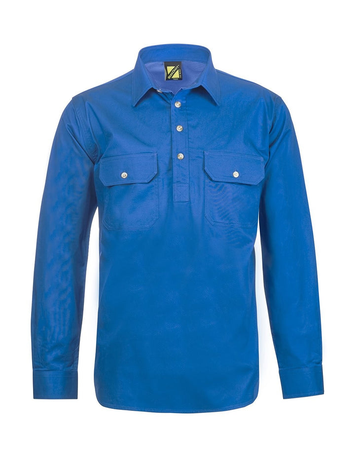 Workcraft Half Placket Full Col Sht [clr:cobalt Blue Sz:8xl]