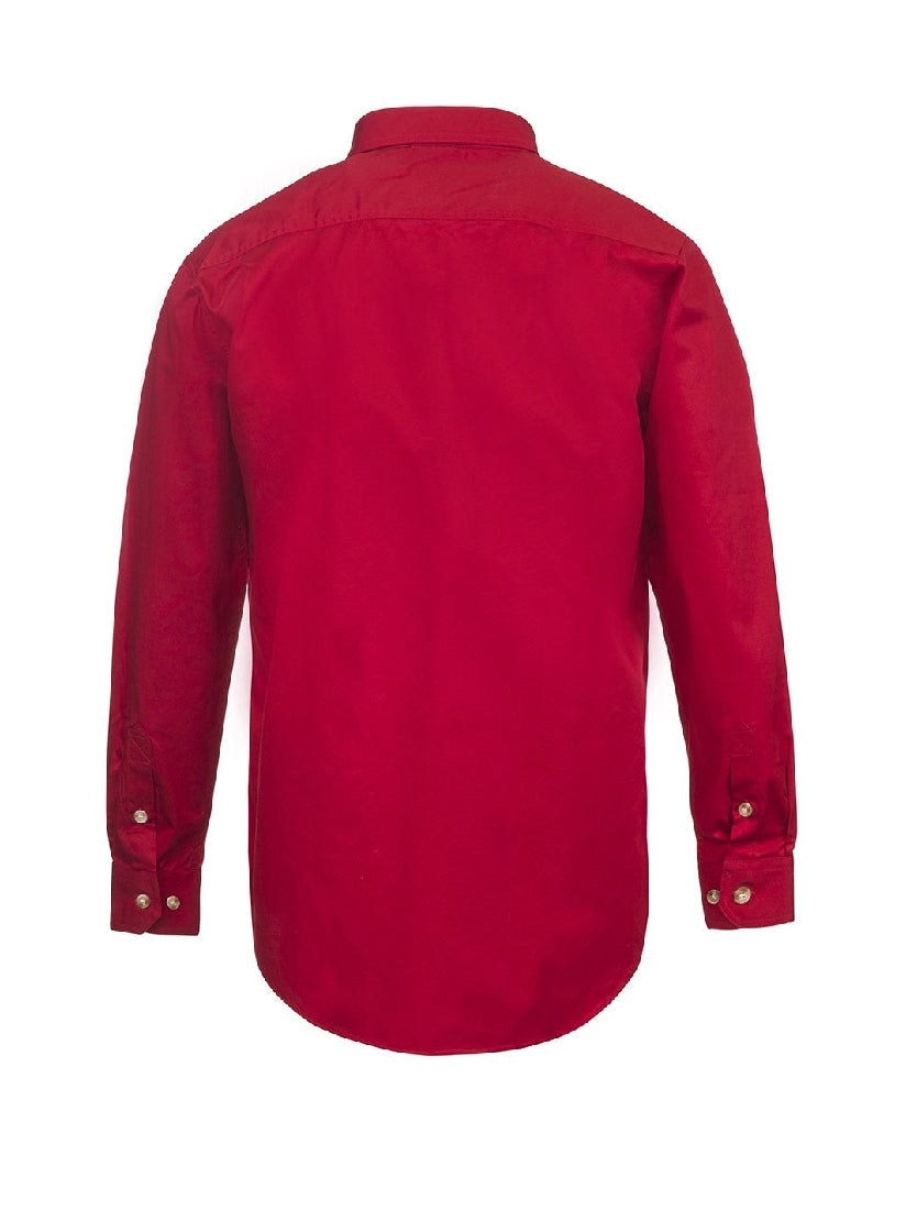 Workcraft Lightweight Closed Front Cotton Drill Shirt LS WS3029