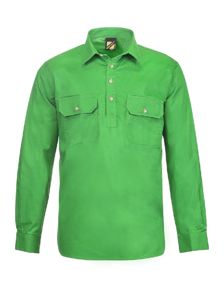 Workcraft Lightweight Closed Front Cotton Drill Shirt LS WS3029