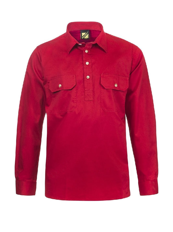 Workcraft Lightweight Closed Front Cotton Drill Shirt LS WS3029