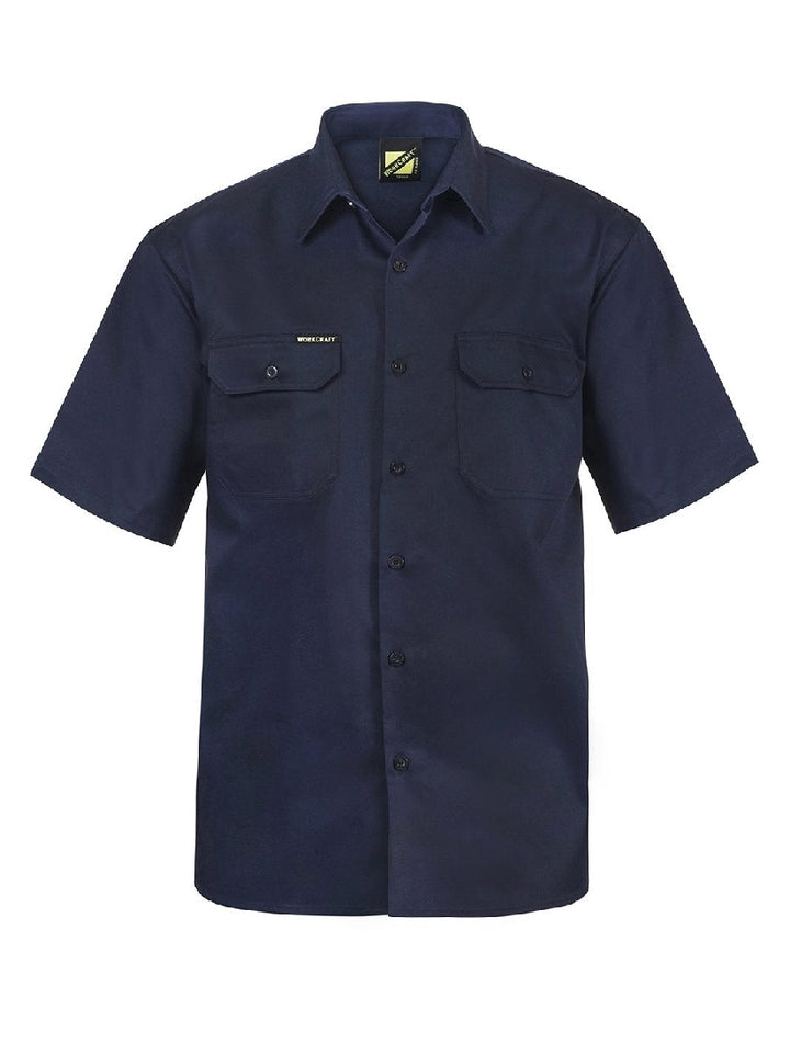 WORKCRAFT SHORT SLEEVE COTTON SHIRT WS3021