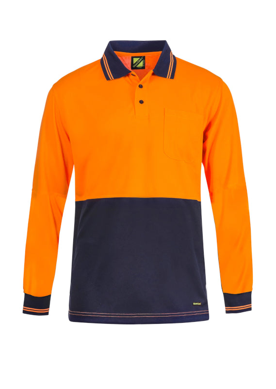 Work Craft Hi Vis Lightweight Long Sleeve Polo WSP209