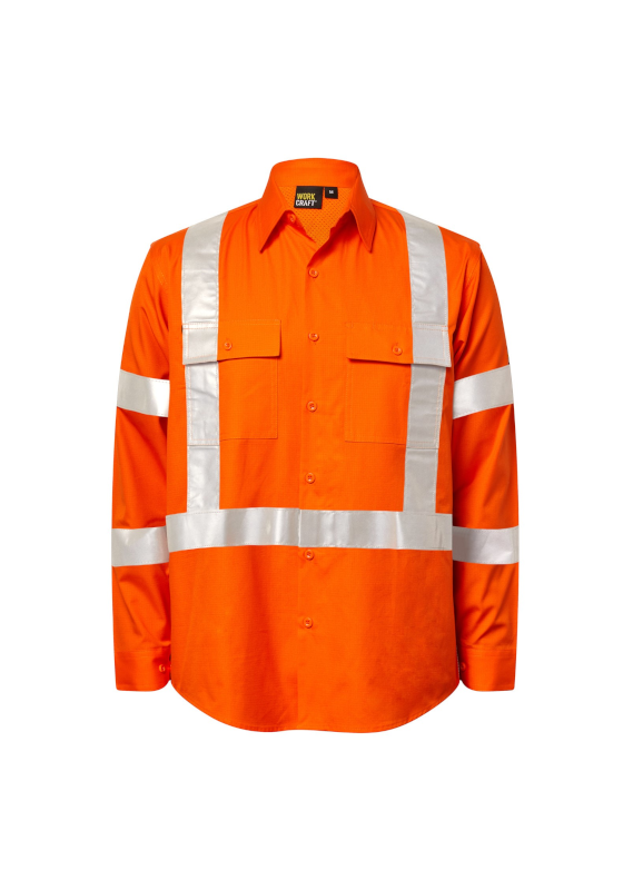 WORKCRAFT RIPSTOP NSW RAIL L/S SHIRT WS6035