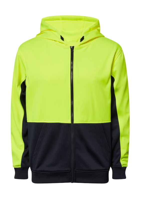 Workcraft Hi Vis Hoodie W/zip Navy / Yellow 8xl [CLR:Navy/Yellow SZ:8XL]