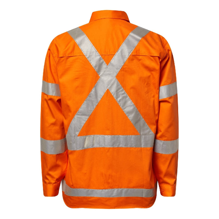 WORKCRAFT X PATTERN - NSW RAIL SHIRT-LS WS6010