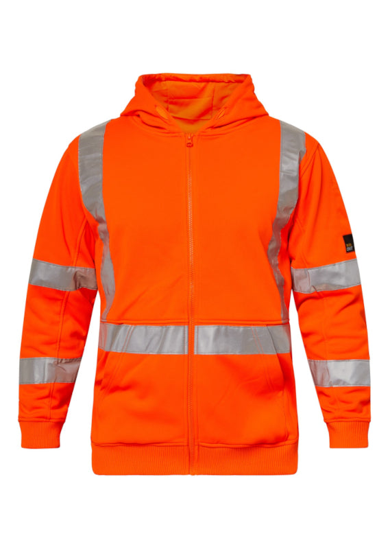 Work Craft Hi Vis Hoodie X-Taped WT8016 [CLR:Orange SZ:2XS]