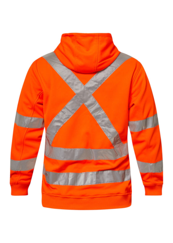 Work Craft Hi Vis Hoodie X-Taped WT8016 [CLR:Orange SZ:2XS]