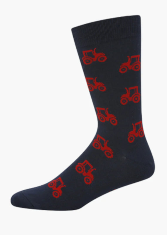 Bamboozld Mens Tractor Bamboo Socks - Navy [SZ:7-11]