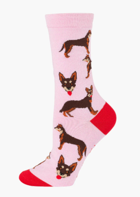 Bamboozld Womens Kelpie Bamboo Socks - Pink Marle [SZ:2-8]