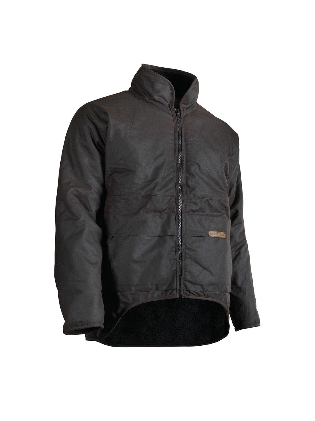 Styx Mill™ Oilskin Long Sleeved Jacket Brown [SZ:5XL]